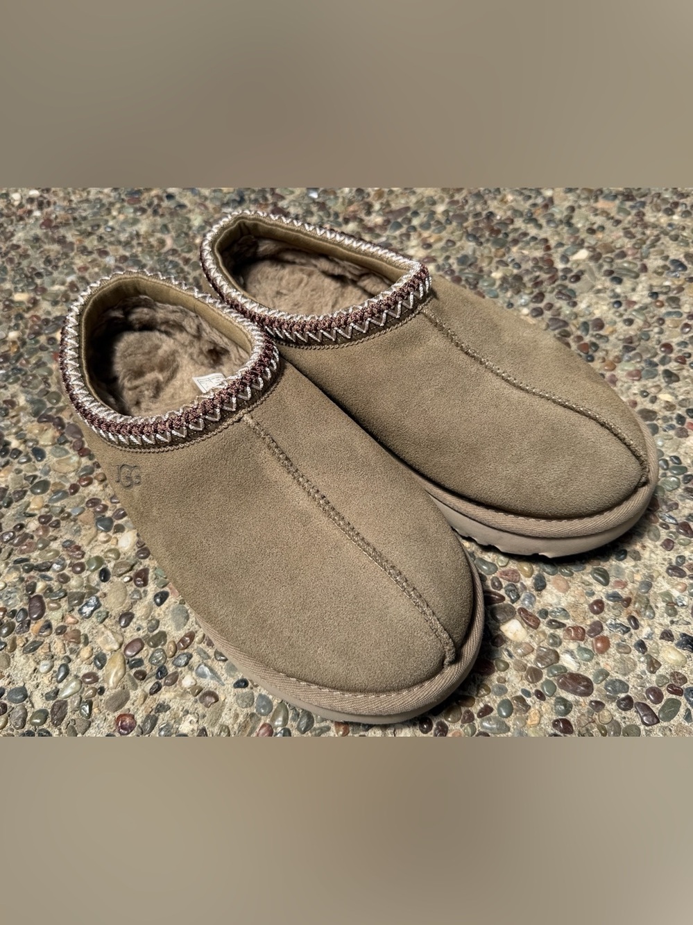 UGG Tasman II Slippers Antilope Suede Wool Lined Women’s Size 41
